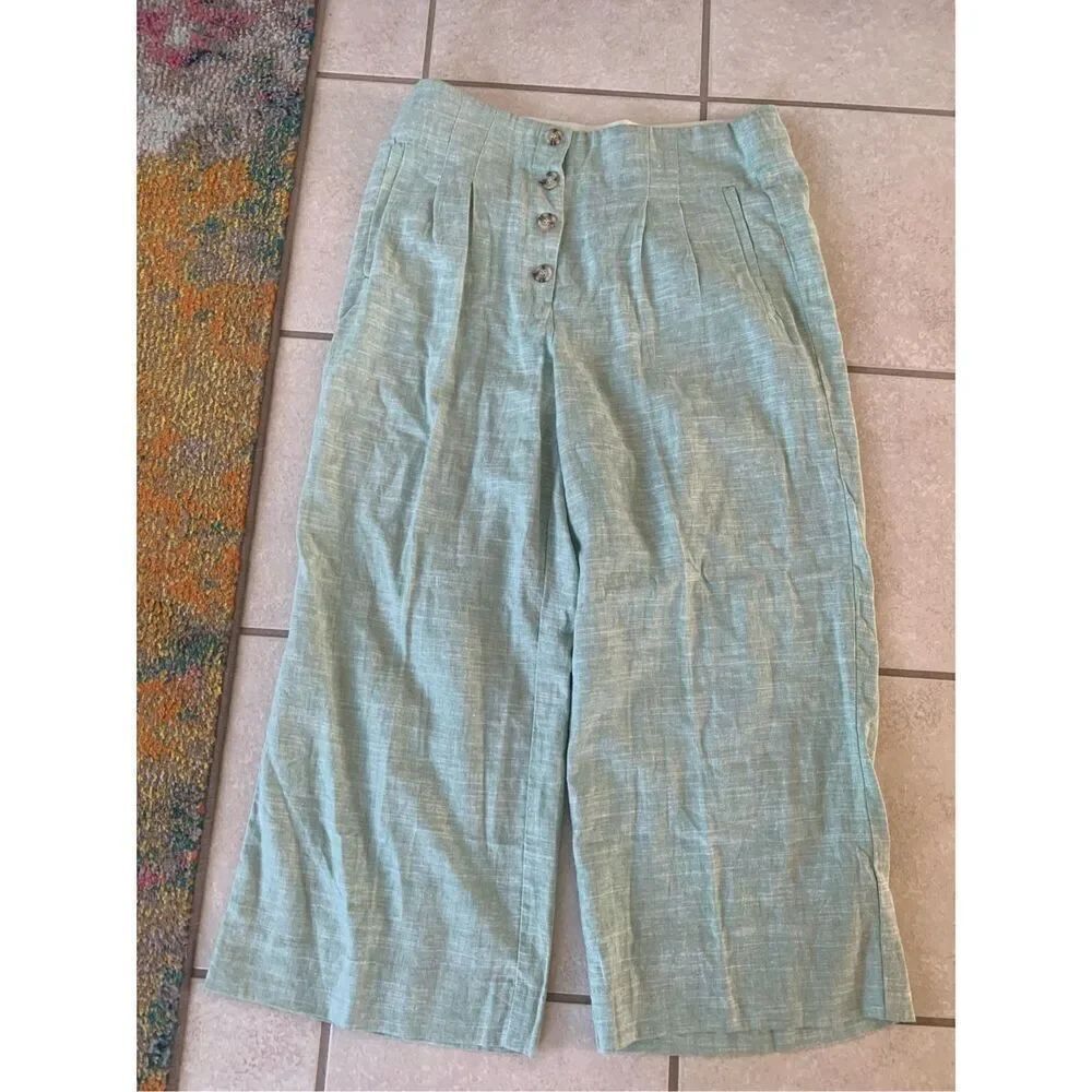 Violets & Roses Linen Crop Pants - Picture 10 of 12